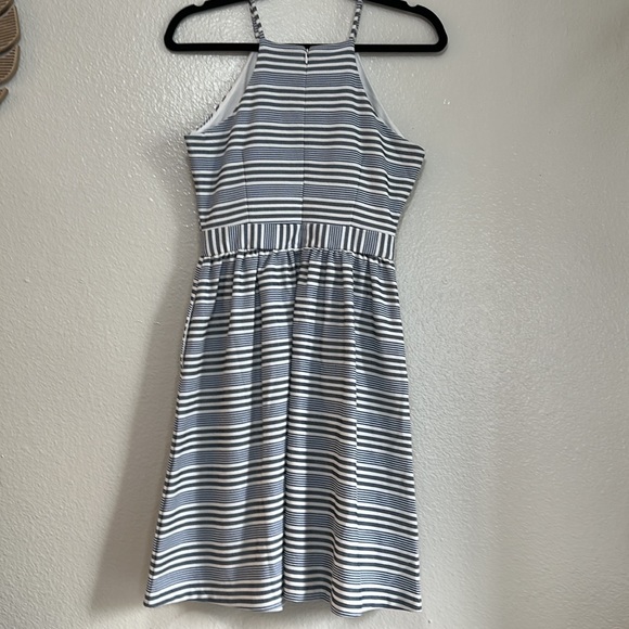 NWOT Banana Republic striped blue and white midi dress - Picture 4 of 6